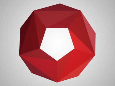 Red swirl thingy ball geometry logo red swirl