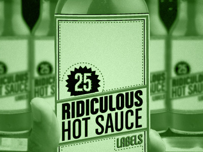 Hot Sauce bottle green hot sauce label noise photoshop