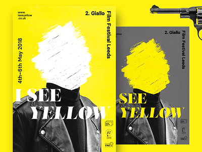 Giallo Film Festival Poster Series black branding film festival giallo movies poster poster art yellow