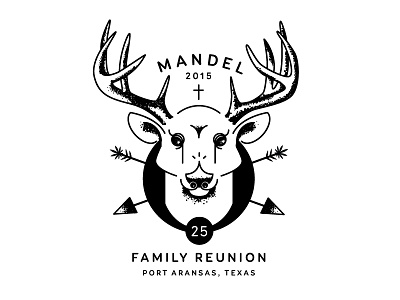 Mandel Family Reunion T-Shirt animal drawing illustration typography
