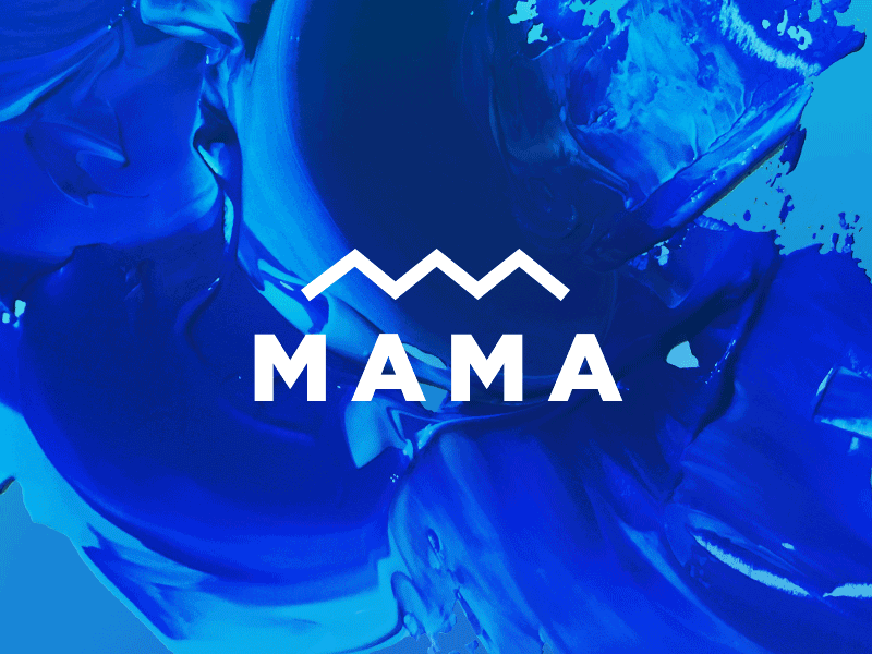 Mama Logo Options acrylic paint gif logo logotype mixed media paint
