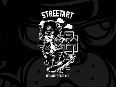 Urban Streetart apparel cat clothing illustration streeetart t shirt design urban vector