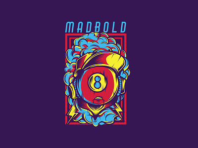 Madbold apparel ball billiard brand clothing design print design t shirt desgin vector
