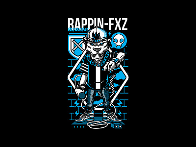 Rappin - FXZ apparel bold design clothing illustration music on sale rapper urbanstreetart vector