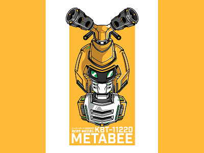 Metabee Fanart anime fanart illustration mecha robo urban vector yellow