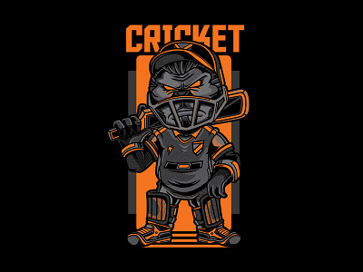 Cricket apparel cricket custom design games illustration project sports streetart t shirt design