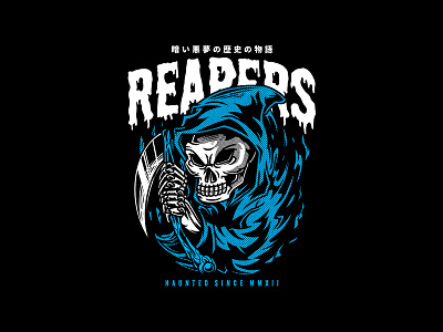 Reapers apparel artsy clothing custom design illustration niche project skeleton streetwear t shirt design tees urban