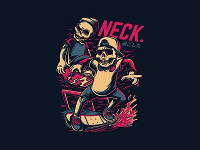 NECK.inc apparel clothing custom design illustration project streetart streetwear t shirt design tees urban