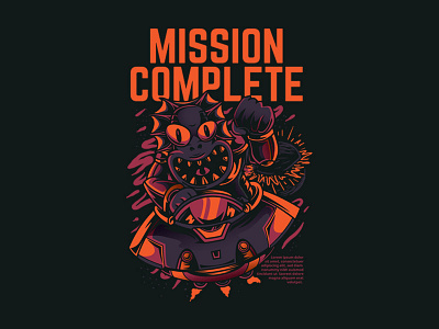 Mission Complete apparel clothing custom design illustration project streetart t shirt design tees urban