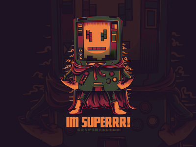 Im Superrr! apparel console custom design gamer illustration nerd project t shirt design urban