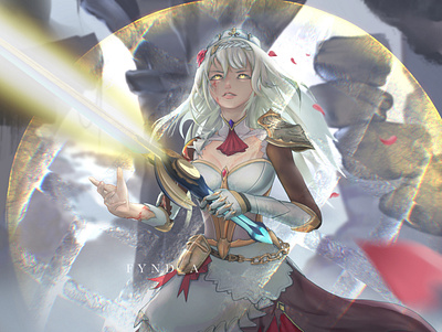 Noelle Genshin Impact anime armor character game digital art digital fan art digital freehand digital illustration digital painting fan art fantasy freehand game genshin impact girl illustration maid painting semi realism semi realistic sword