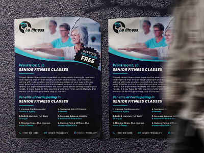 Senior Fitness Class Poster advertising blue poster design body fitness elder body fitness fitness free class fitness poster free classes graphic design gym gym ads gym flyer gym poster design poster design senior senior body fitness senior yoga sports strong poster design workout poster yoga poster
