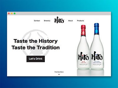 Daily UI Day 03: Landing Page - Above The Fold above the fold bottle landing page sake