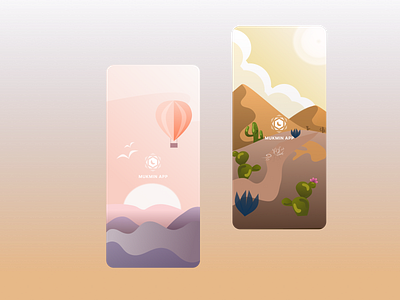 The element of nature for the application air app design illustration land logo ui ux