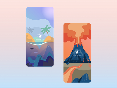 The element of nature for the application app design fire illustration logo ui ux water