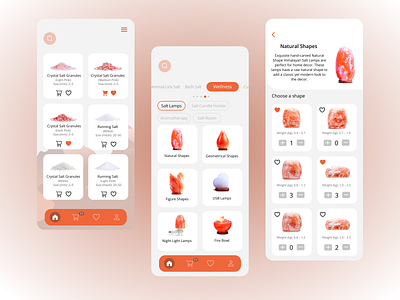 Himalayan salt food store app design app design health ui ux
