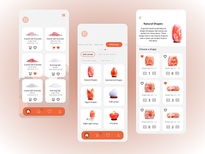 Himalayan salt food store app design