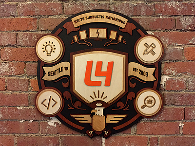 Wooden L4 Crest