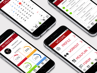 Fitness app redesign fitness mobile redesign