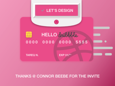 Hello Dribbble credit card credit card checkout first hello dribbble lets design
