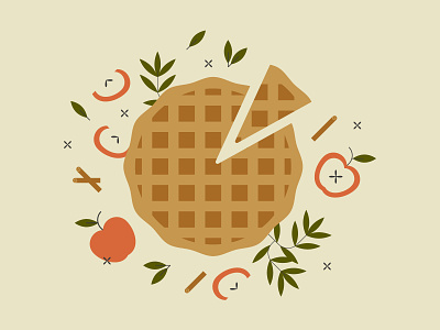 Apple Pie apple pie apples baking christmas cinnamon cooking dessert fall flour food fruit holiday illustration pie thanksgiving vector