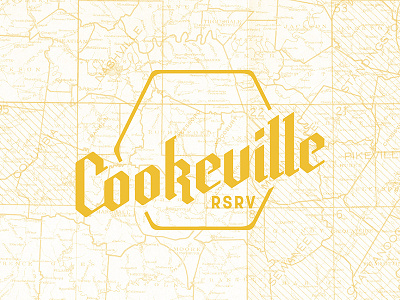 Cookeville Reserve black letter gothic logo logotype map outdoor type