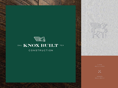 Luxury Homes branding builders construction homes horse logo pegasus type lockup type set