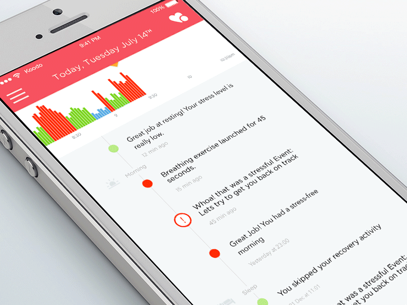 Heart Rate Wearables App II IOS ios social data heart rate data visualization