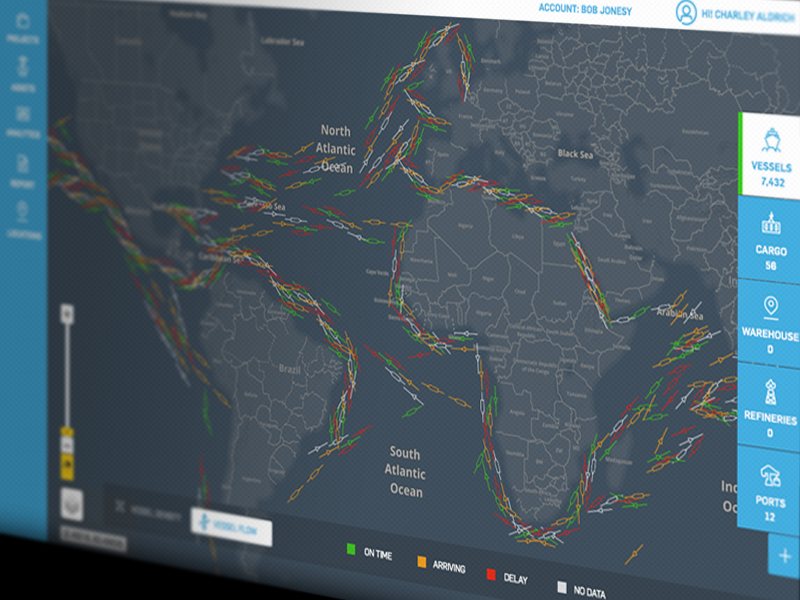 WEFT Map Based Data Visualization Sensor Tracking App map based visualization data visualization iot