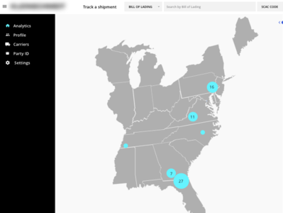 Transportation Logistics Map Visualization