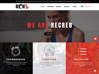 GYM Coaching and Training Website Design branding graphic design ui website