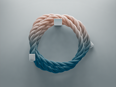 Wound Up cinema4d design gradient graphic design rope