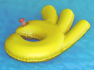 The Perfect Floatie 3d beach c4d cinema4d emoji float perfect pool water