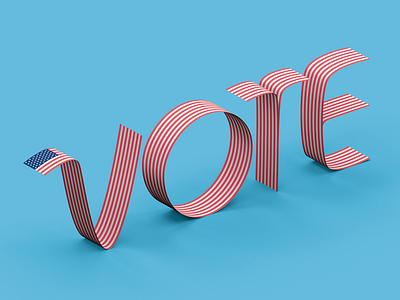 Vote 3d c4d type typography vote