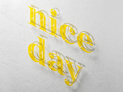 Nice Day 3d c4d cinema4d nice type typography