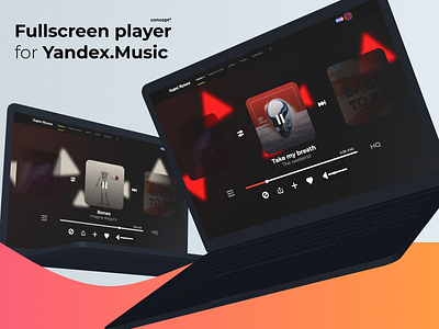 Concept* Fullscreen Mode for Yandex.Music app design ui
