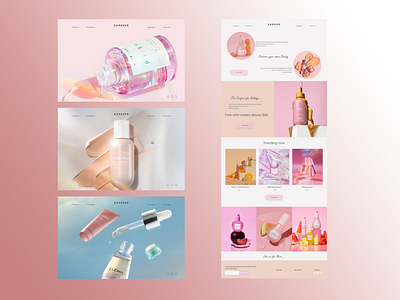 Candice Beauty beauty colors product ui web design