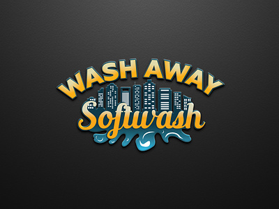 Wash Away Softwash Logo branding graphic design illustration logo logo design power washing logo pressure washing logo softwashing logo vector
