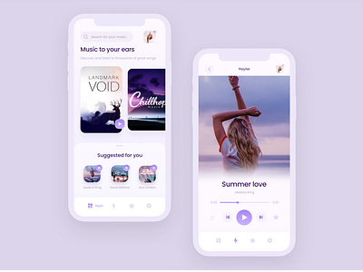 UX/UI Design for a music player app