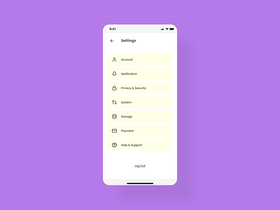 Daily UI | Day #007-Settings 007 app application daily ui dailyui design graphic design ios mobile mobile app mobile application setting settings simple simplicity ui uix user experience user interface ux