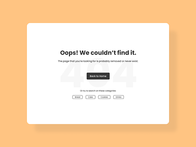 Daily UI | Day #008-404 Page