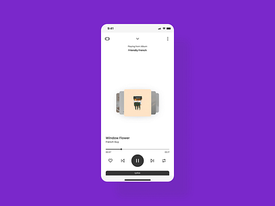 Daily UI | Day #009-Music Player 009 app application daily ui dailyui graphic design ios lyric mobile mobile app mobile application music music player player sing song ui user experience user interface ux