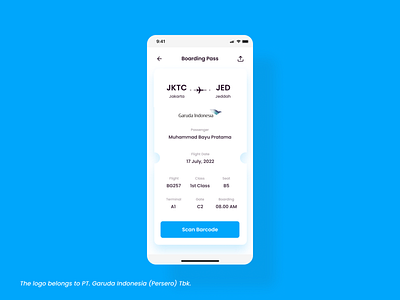 Daily UI | Day #024-Boarding Pass