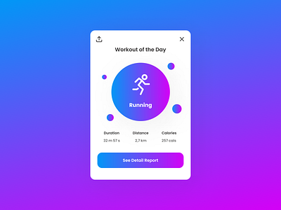 Daily UI | Day #062-Workout of the Day 062 daily ui daily ui 062 dailyui dailyui 062 graphic design health mobile mobile app mobile application run running ui workout workout app workout appication workout of the day workout result workout tracker workout training