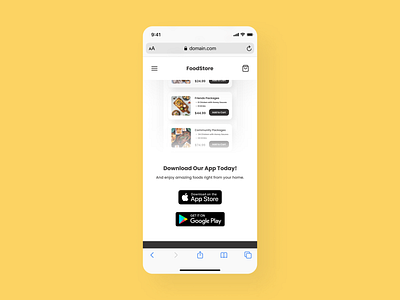 Daily UI | Day #074-Download App 074 daily ui daily ui 074 dailyui dailyui 074 delivery design download download app food graphic design mobile mobile responsive mobile web mobile website responsive responsive design ui web website