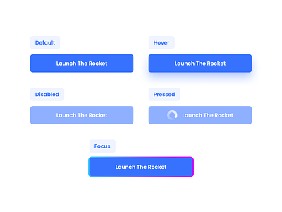 Daily UI | Day #083-Button 083 active button buttons daily ui dailyui default disabled focus focused graphic design hover loading pressed progress rocket state ui ux variation