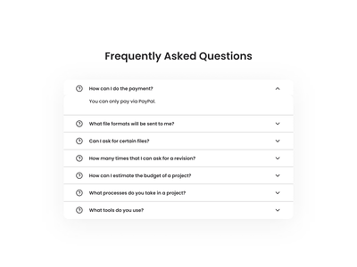 Daily UI - Day #092-F.A.Q 092 component daily ui daily ui 092 dailyui dailyui 092 design element f.a.q faq frequently ased question frequently asked questions graphic design ui ui component ui design ui element user interface web website