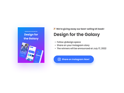 Daily UI | Day #097-Giveaway 097 announcement daily ui daily ui 097 dailyui dailyui 097 design design book e book event giveaway graphic design ui ui book ui design user interface web web design website website design