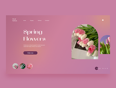 Flower's website design adobe photoshop daily inspiration design graphic design landing page ui uiux user interface web design webdesigner website design