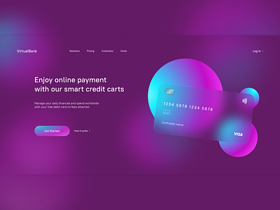 Payment | Credit Card web-design credit card glass morphism gradients landing page payment ui uiux user interface web design website design